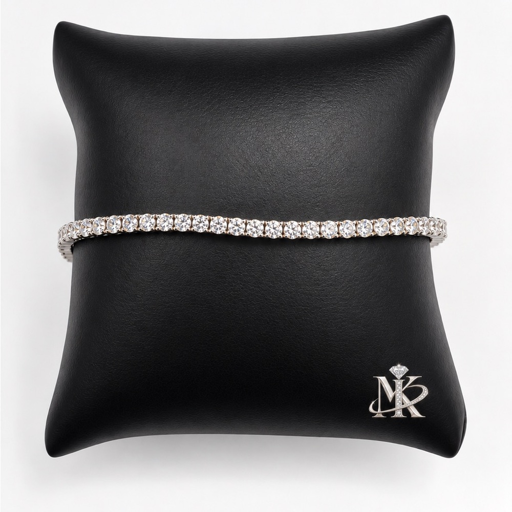 925 Sterling Silver 6.00CTW MOISSANITE Tennis Bracelet Size 7”